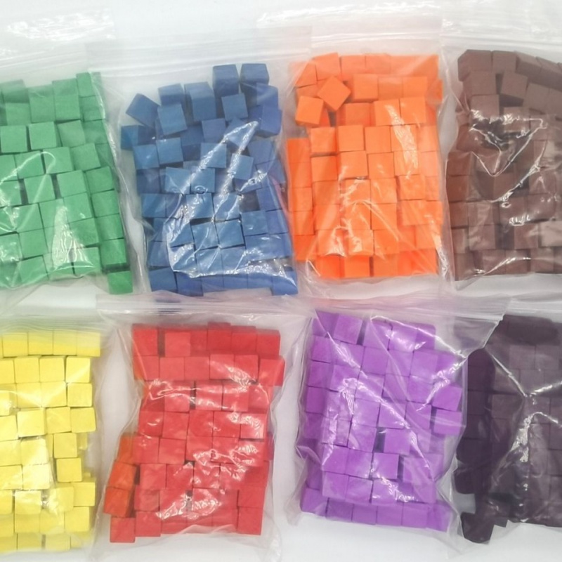 Board Game Bang - 100Pcs/lots 10mm Wood Cubes Colorful Dice