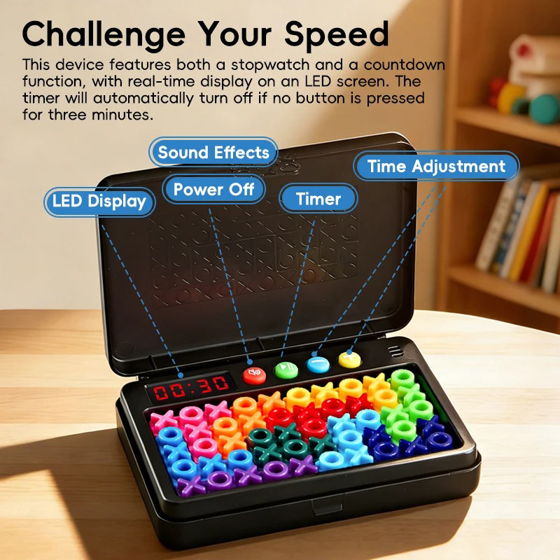 Board Game With Questions - KNYYSECQ Smart XO Puzzle Children's Puzzle