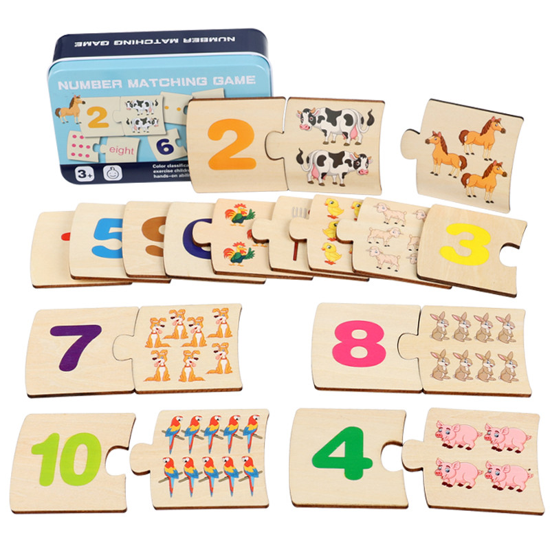 Board Game For Kids - Children Iron Box Number Enlightenment Paired