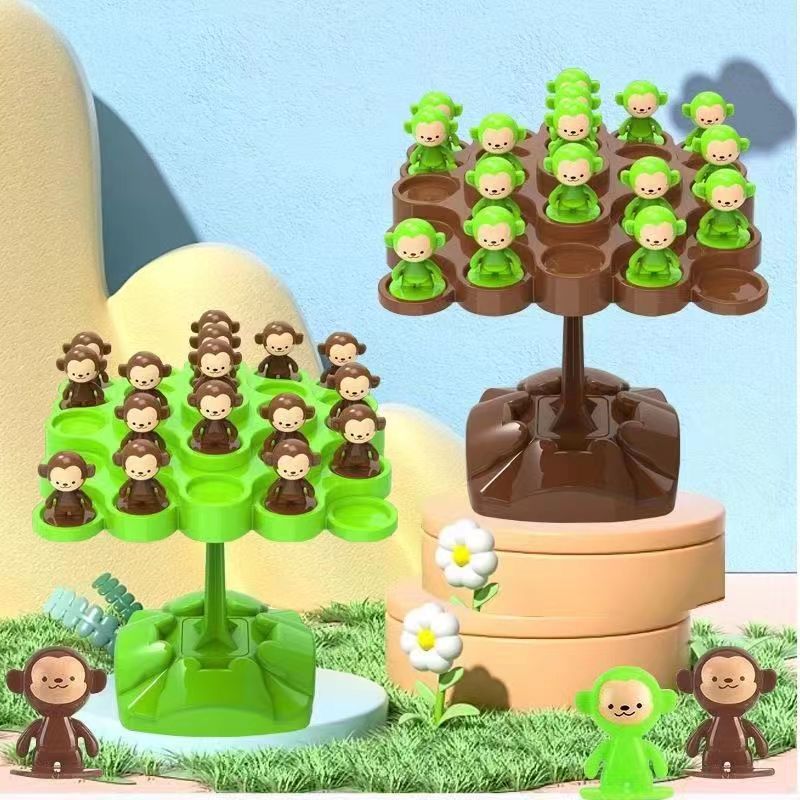 Board Game With Questions - Monkey Balance Tree Focus Balance Training