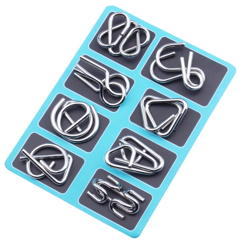 8 Pieces Metal Puzzle Set Clas - đánh giá và giá Board Game For Kids