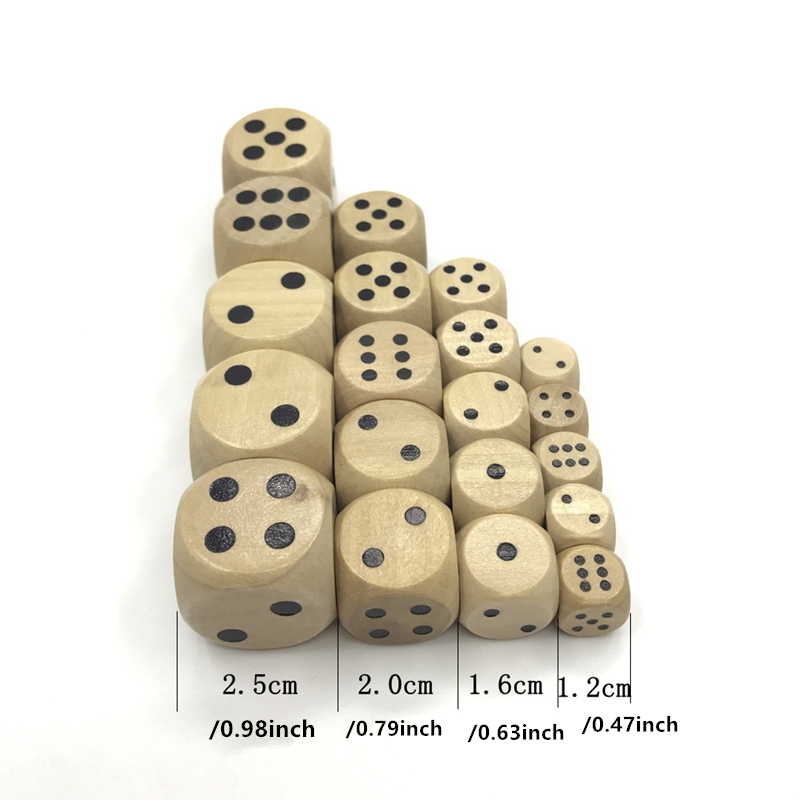 New 100 pcs pack games 12/16/2 - đánh giá và giá Dice Tower Wooden